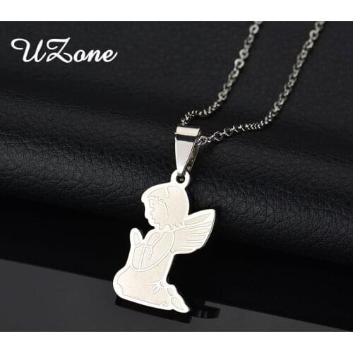 UZone Hot Sale Butterfly Wings Necklace Stainless Steel Angel Wings Fairy Pendnat Necklace Daughter Gift