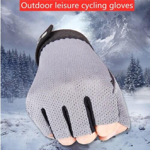 Fingerless Gloves Winter Thicken Warm Touch Screen Gloves Unisex Outdoor Stretch Elastic Warm Half Finger Cycling Gloves