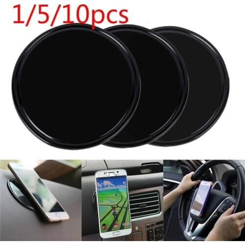 1/5/10 pcs 5cm Rubber Sticky Pad Anti-Slip Mat Gel Dash Car Mount Holder for Cell Phone Universal Sticker Car Phone Holder