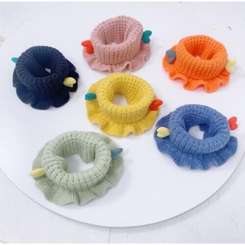 Winter Childrens Warm Snood Scarf Knitted Cute Girls Solid Color Neck Scarf For Boys Girls Kids Toddler Lovely 9 Candy Colors