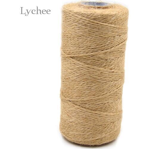 Lychee Life 100 Meter DIY Natural Hemp Twine Cord Jute Twine Rope Apparel Sewing Fabric Cords