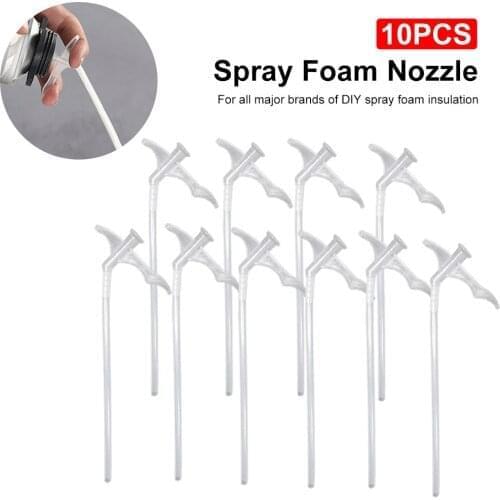 10PCS Spray Foam Replacement Tubes Nozzle Plastic Gap Filling Tube For DIY Spraying Easy Installation