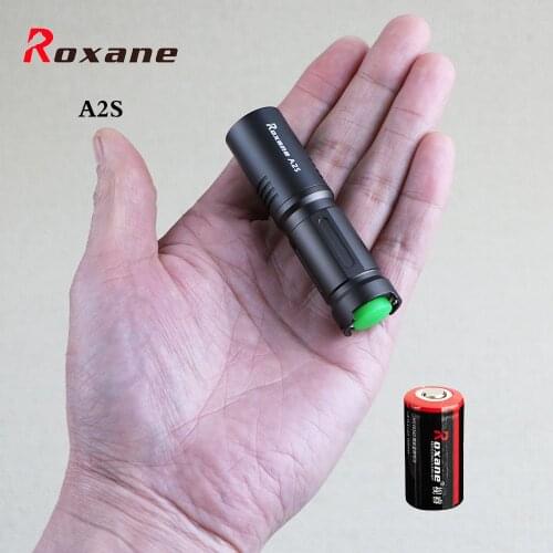 Roxane A2S 600lm LED Super Mini Flashlight Rechargeable 16340 Battery Ultra Small Portable Lamp Waterproof Lamp