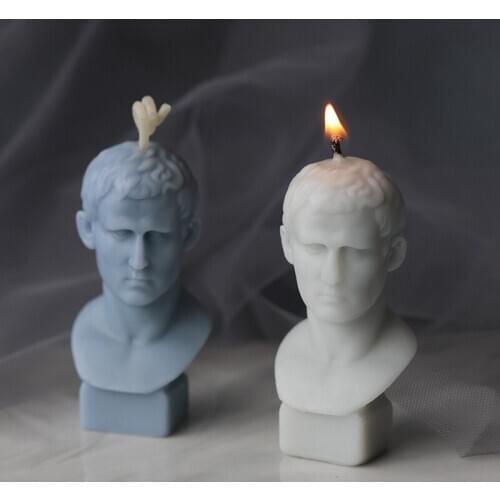 Creative Candle Tools Agriba Plaster Portrait Candle Mold Minimalist Scented DIY Material Plaster Mold 3d Silicon Candle Molds