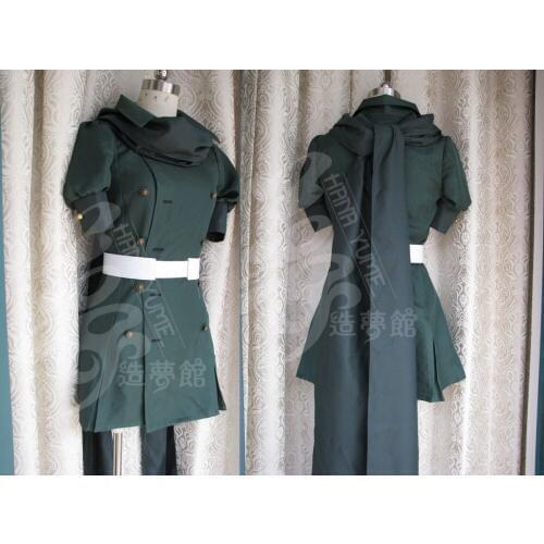 Akame ga Kill! Seryu Ubiquitous Cosplay Costume green dress with scarf
