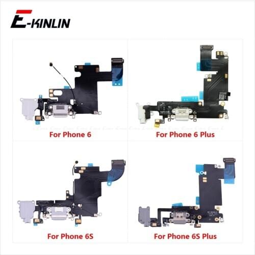 USB Dock Connector Charging Port Flex Cable For iPhone 8 7 6 6S Plus Charger Plug Headphone Audio Jack Wih Microphone Flex Cable