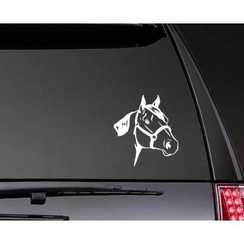Quarter Horse Head Vinyl Stickers Car Decal Window Art Bumper Car Rear windshield Decor Unique Removable ZP0600