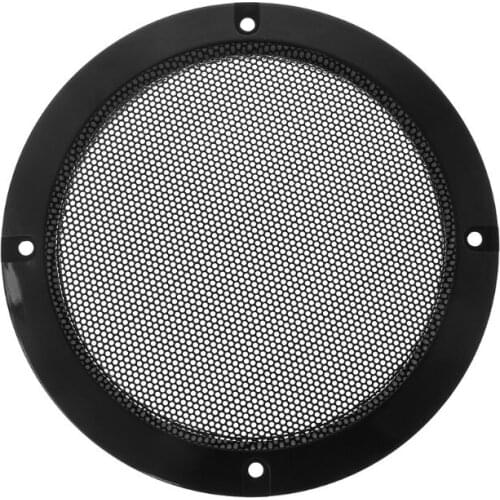 2PCS Protective Speaker Cover Steel Mesh Grille Grills Decorative Circle DIY Accessories Black