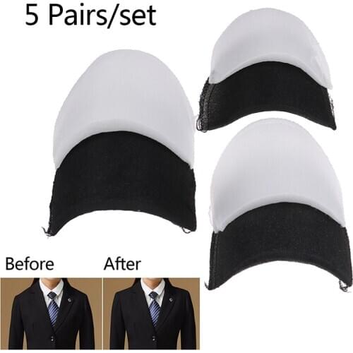 10pcs=5Pairs Soft Padded Shoulder Pad Encryption Foam Shoulder Pads For Blazer T-shirt Clothes Sewing Accessories