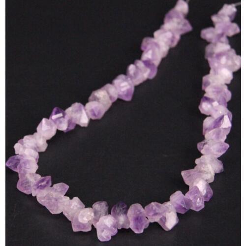 15.5"/strand Raw Amethysts Drusy Freeform Nugget Chips Loose Beads,Natural Roug Crystal Quartz Gravel Pendant Beads Jewelry