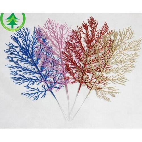 20pcs Christmas Artificial leaves Simulation leaves Christmas decorations 40x19cm