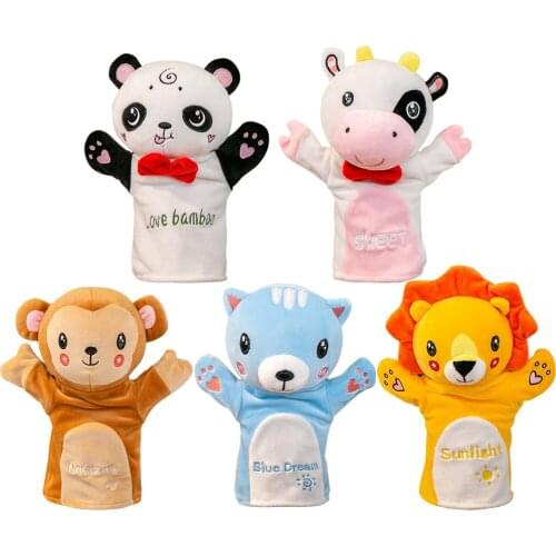 30cm Animal Hand Puppet Cartoon Plush Toys Baby Educational Animal Hand Puppets Pretend Telling Story Doll Toy for Children Kid