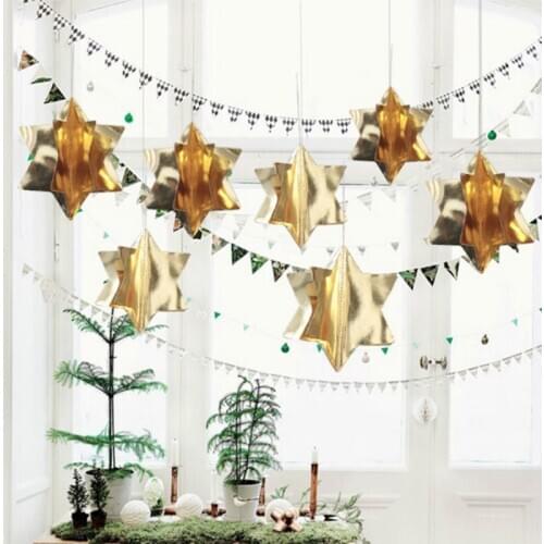 Paper Stars Wall Hanging Wedding Wreath Pendant Jewelry DIY Handmade Home Decoration Supplies