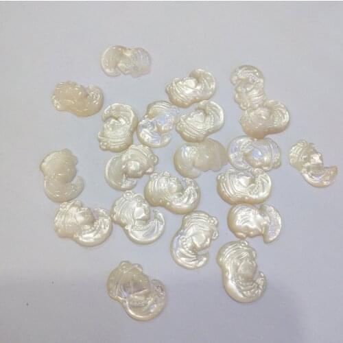 2Pcs Natural Shell Bead Beauty-shaped Loose Beads Charms For Jewelry Making DIY Necklace Bracelet Brooches Accessory