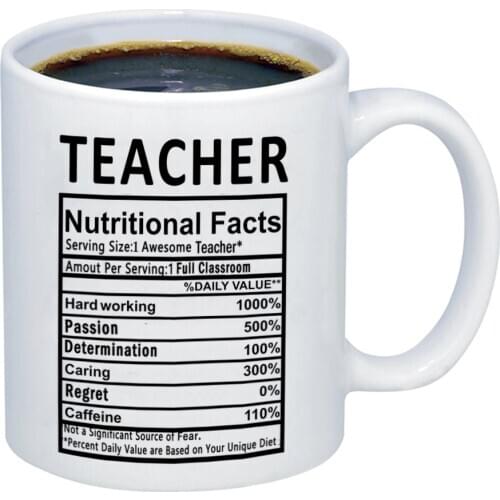 Teacher gift Mug 11oz white ceramic Faculty gift coffee mug Travel tea milk cups School staff Gift mugs