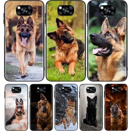 German Shepherd Dog For Xiaomi Poco X3 NFC M2 X2 F2 C3 M3 Pocophone F1 Pro Mi Play Mix 3 A2 A1 6 5 lite Phone Case