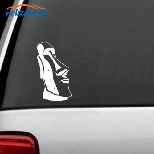 Black/Silver Easter Island Statue Wall Sticker Vinyl For Motorcycle Car Auto Laptop Window Waterproof Decal C875