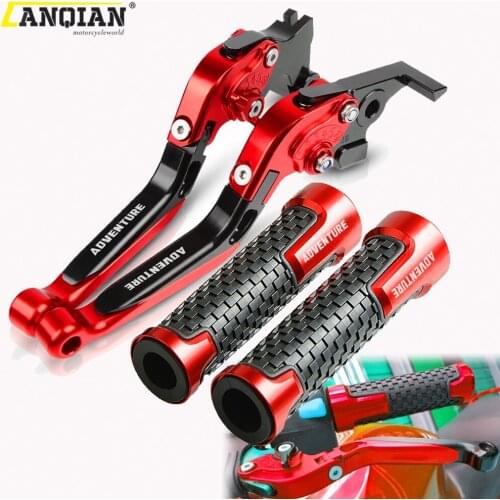 For 990Adventure 990 Adventure 2009 Motorcycle Accessories CNC Adjustable Extendable Foldable Brake Clutch Lever Handle Bar Grip