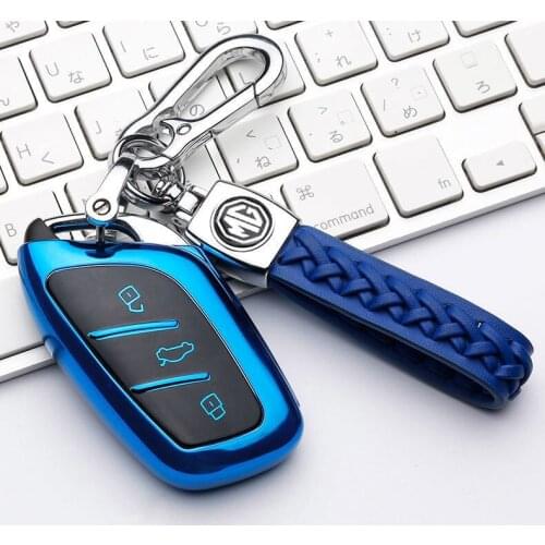 For MG ZS EV MG6 EZS HS EHS 2018 2019 2020 2021 Colorful TPU Car Remote Smart Key Cover Case Holder Shell Accessories