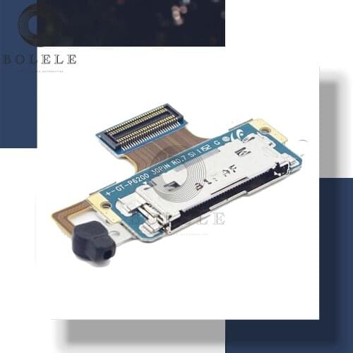 For Samsung Galaxy Tab 7.0 Plus P6200 P6210 GT-P6200 USB Charging Port Board Flex Cable Connector Parts with Microphone Module