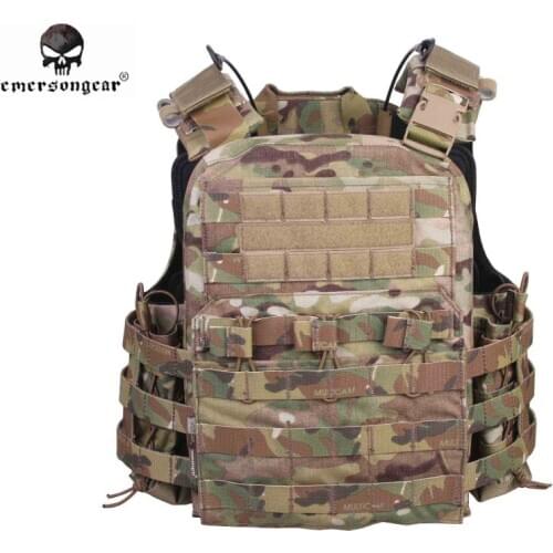 EmersonGear Navy Cage Plate Carrier Tactical Vest Airsoft Combat Molle Back Support EM7435
