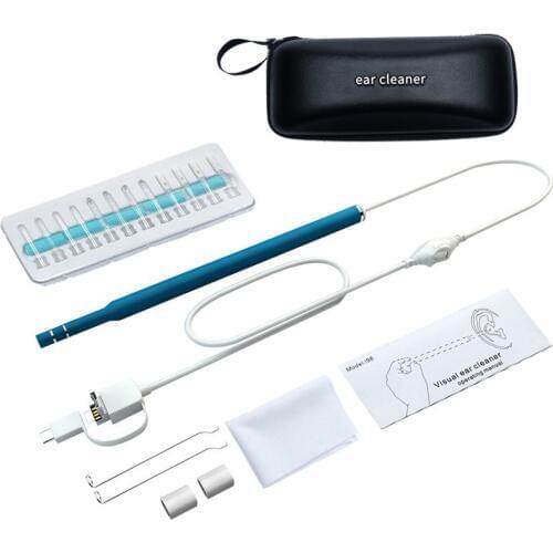 3 In 1 Ear Cleaning Endoscope Snake Tube Visual Earpick Camera USB Inspection LED Borescope for Android Phone PC Ear Clear Tool