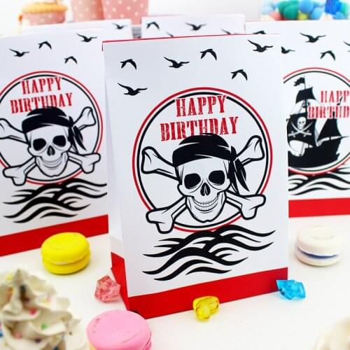 Pirate Party Supplies Pirate Ship Straws Invitations Hanging Decor Favor Boxes Favor Bags Paper Cups Cake Topper Kids Birthday