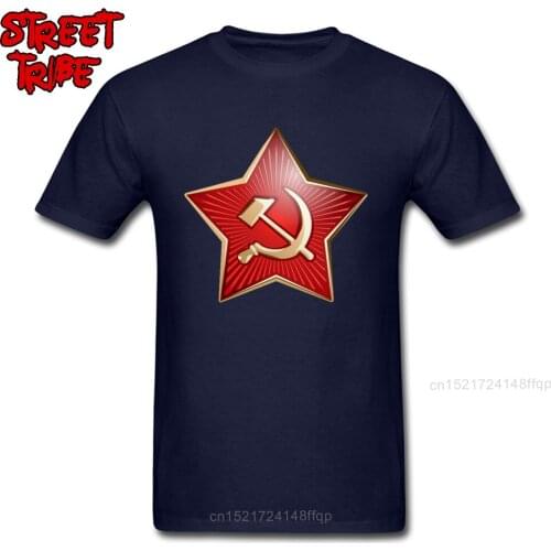 Slim Fit T Shirt Men Logo T-shirt C C C P Red Star Print Tshirt Brand New Male CCCP Symbol Clothing Unique Tops USSR Soviet Tees