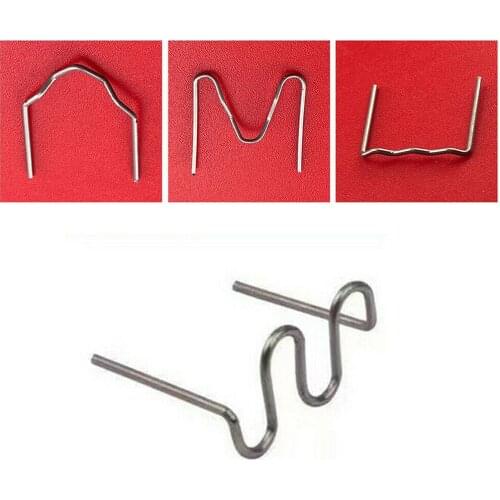 500PCS Hot Welder Staples Iron For Plastic Welder Stainless Steel Welding Tool Standard Pre Cut Bodywork Repairs Wave Staples