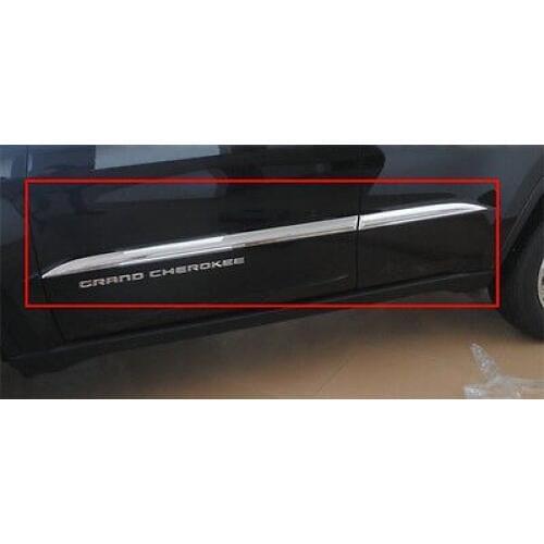 Chrome door side molding trim Strip for JEEP Grand Cherokee SRT8 2012-2017