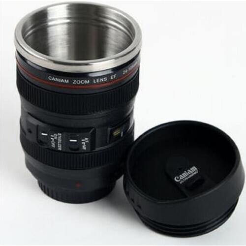 Creative Camera Lens Thermos Mug Casual Stainless Steel Drinking Cup for Travel Coffee Tea Drinkware Mugs