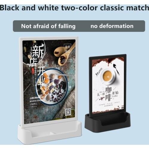 1 Pcs A5 Multifunctional Price Display Stand High-End Restaurant Commercial Office A4 Display Stand Vertical Catalog Table Sign