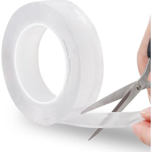 1/2/3/5m Reusable Double-Sided Adhesive Nano Traceless Tape Removable Sticker Washable Adhesive Loop Disks Tie Glue Gadget