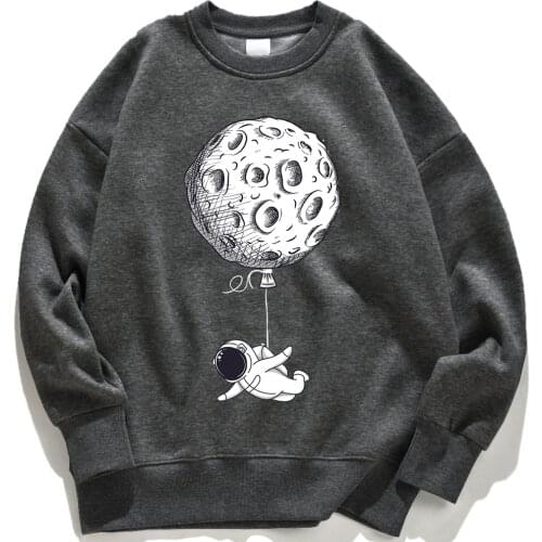 Mens Sweatshirts Stick Figure Group Costume The Moon Becomes Balloon Sweatshirts Vintage Funny Streetwear Oversized Hoodie Mens
