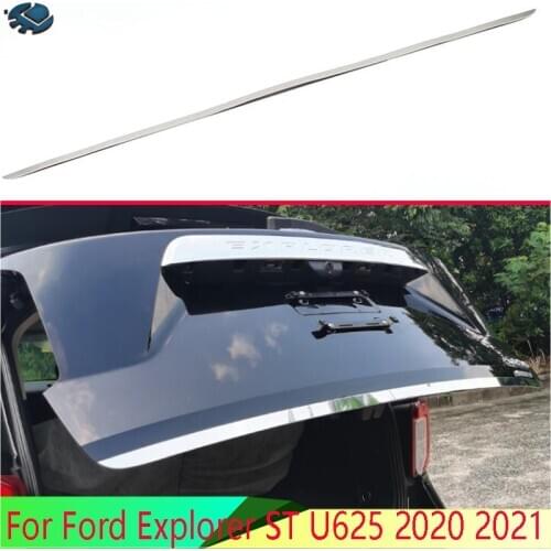 For Ford Explorer ST U625 2020 2021 Stainless Steel Tail Gate Door Cover Trim Rear Trunk Molding Bezel Styling Sticker Garnish