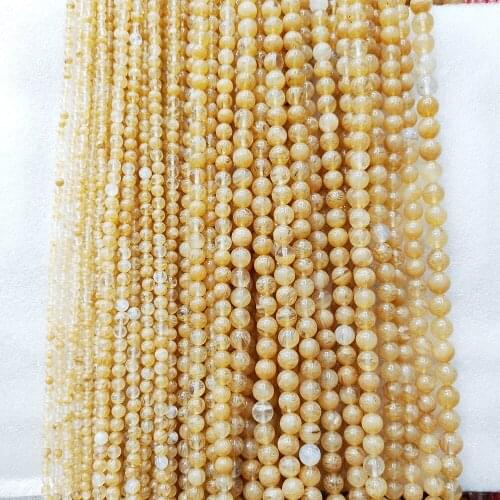 Natural tea watermelon loose beads Semi-finished tea watermelon beads 4-12mm jewelry necklace DIY bracelet accessories 39cm