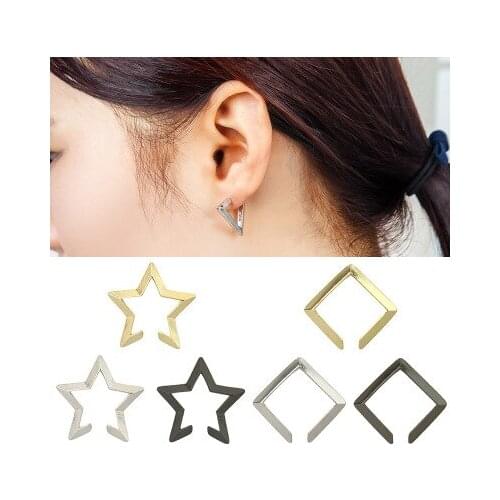 New fashion Cool simple hollow star ear clip For Women girl Accessories jewelry wholesale