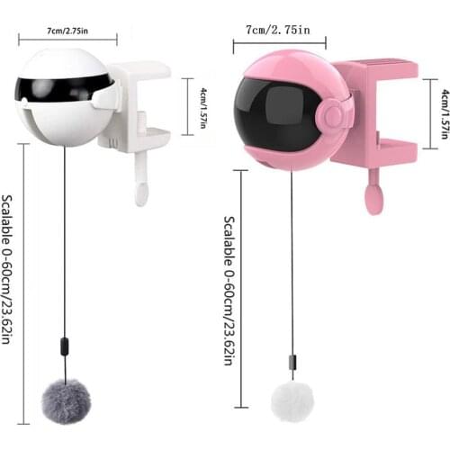 New Electric Automatic Funny Cat Teaser Ball Toy Lifting Spring Rod Interactive Puzzle Pet Toys