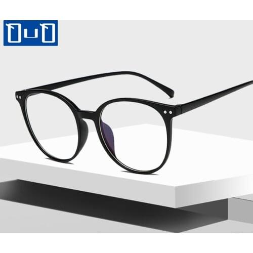 Qutzzmnd Transparent Anti Blue Light Blocking glasses Women Men Optical Eyeglass Frame Oversized Retro Computer Glasses