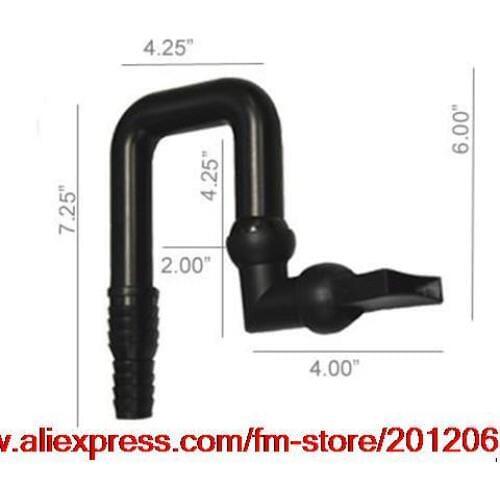 ODYSSEA Wholesale Aquarium Glass fish tank aquatic pet U-Tube Directional Water Return Outflow UV 3/4"-1"