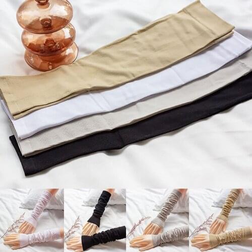 Summer New Sun Protection Fake Sleeve Elbow Sleeve Cuff Female Arm Cover Scar Cover Gloves Solid Arm Sleeve Soft Breathe