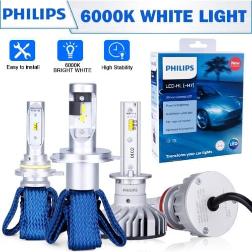 Philips H7 LED H4 H8 H11 H16 9005 9006 9012 HIR2 HB3 HB4 LED Car Headlight bulbs for car Driving lights 6000K Auto Fog Lamps 2PC