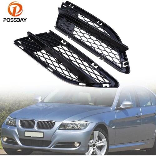 POSSBAY Car Lower Bumper Grill Front Fog Light Cover Replacement for BMW 3-Series E91 Touring 2008 2009 2010 2011 2012 Facelift