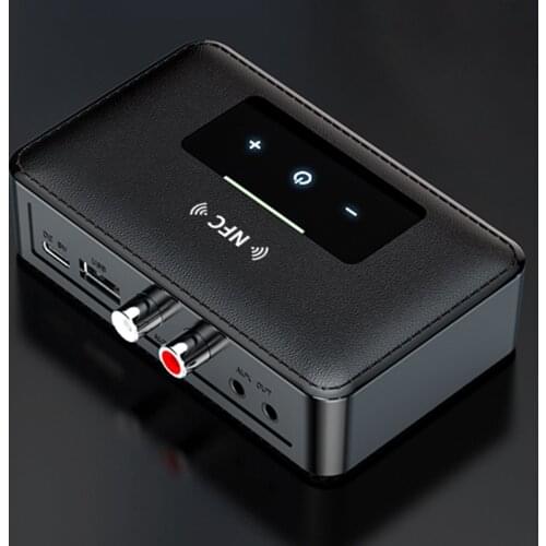Transmitter Receiver HiFi 3.5mm AUX NFC A/V RCA Audio Adapter Bluetooth 5.0