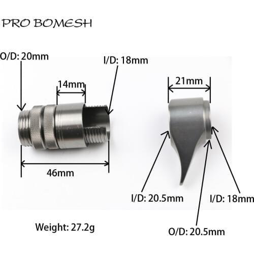 Pro Bomesh 1pcs 27.2g Aluminum DIY Fishing Reel Seat Accessory Trim DIY Fishing Rod Componnet Casting Reel Seat Accessory