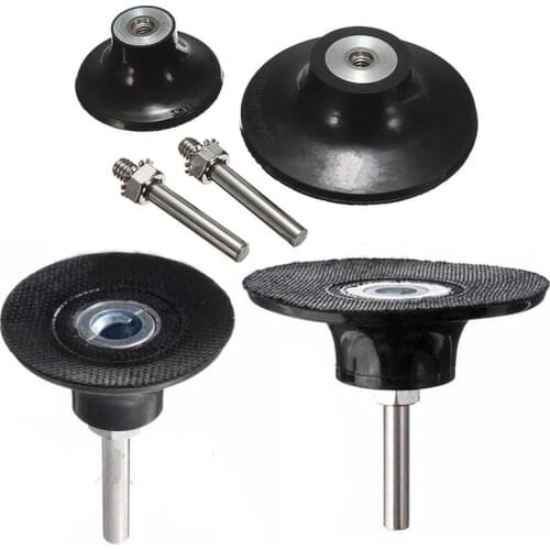 Rubber 2" & 3" Roloc Roll & Lock Rotary Sanding Disc Pad Holder Black with 2pcs 1/4" Shank Mayitr Grinding Abrasive Tools