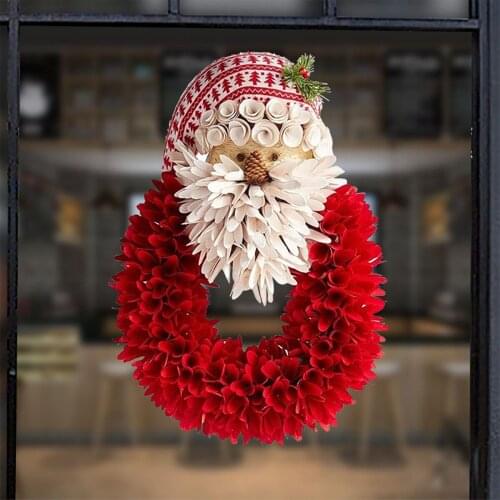 Christmas Stickers Santa Claus Decals Waterproof Double-Sided Visual Design Window Glass Stickers Decorations