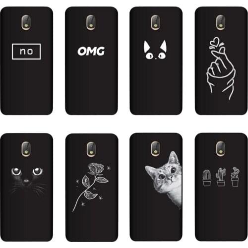 QAQsam Silicone Cover For Samsung Galaxy J7 Pro Case Painting Flower Cat Moon Matte Phone Cases Funda