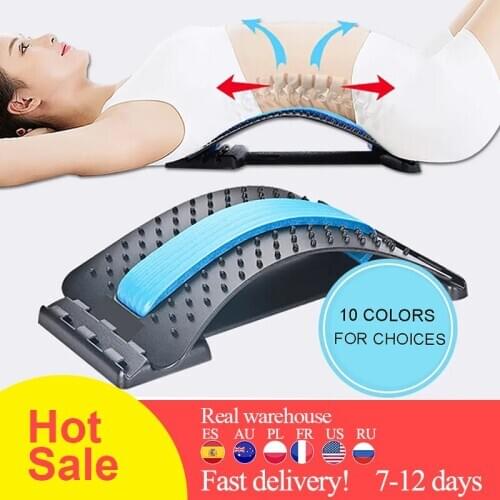 Discount! Point Back Stretch Equipment Massager Magic Stretcher Fitness Lumbar Support Relaxation Spine Pain Relief Massageador
