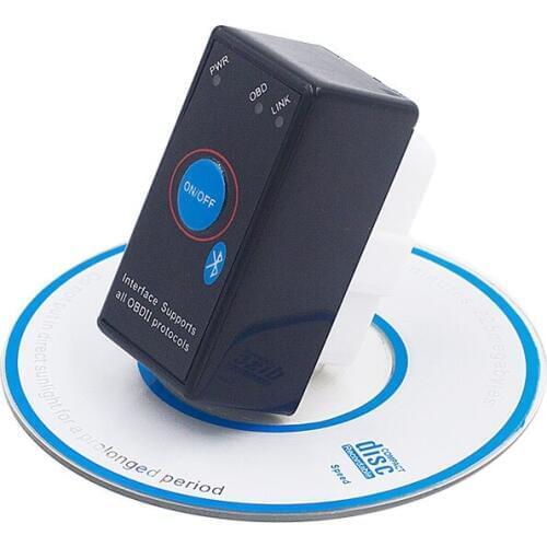 Super Mini ELM327 Bluetooth ELM 327 Power Switch V2.1 On/Off Button OBD2 Car Diagnostic Tool Multi-Languages For OBDII Protocols